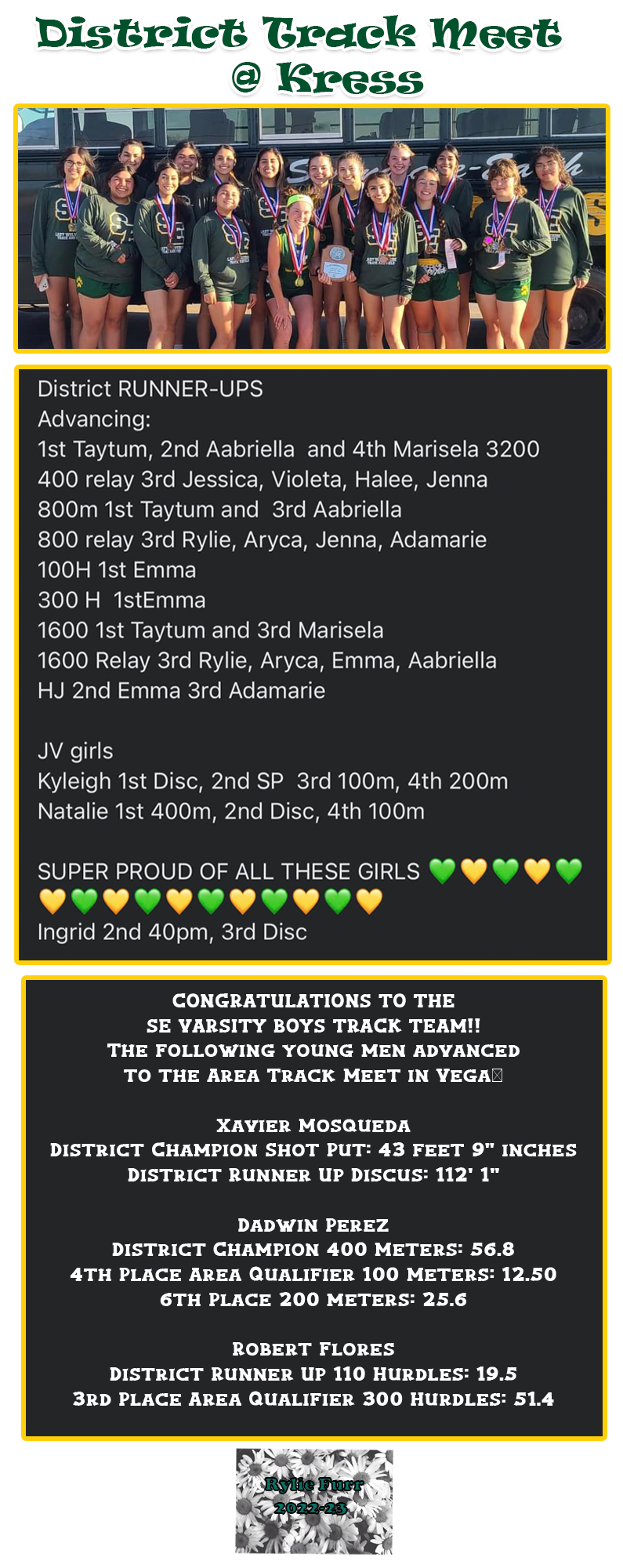 Springlake Earth High School District Meet